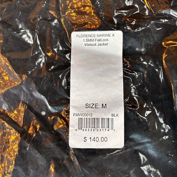 NWT Florence Marine X 1.5mm FlatLock Wetsuit Jacket - Picture 2 of 6